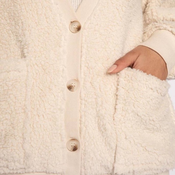PJ SALVAGE - Shearling Cardigan ~ Brand New! With Tags! - Picture 3 of 4